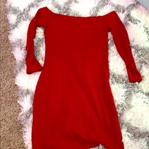 Red strapless dress that fits good with curves